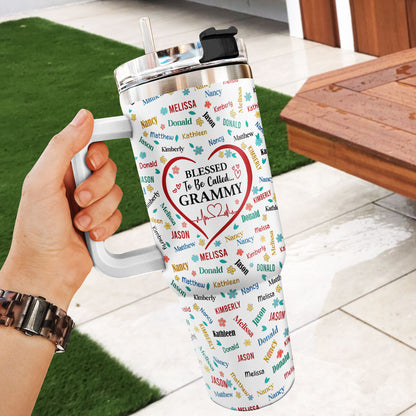 Blessed To Be Called Grandma - Personalized Stainless Steel Tumbler