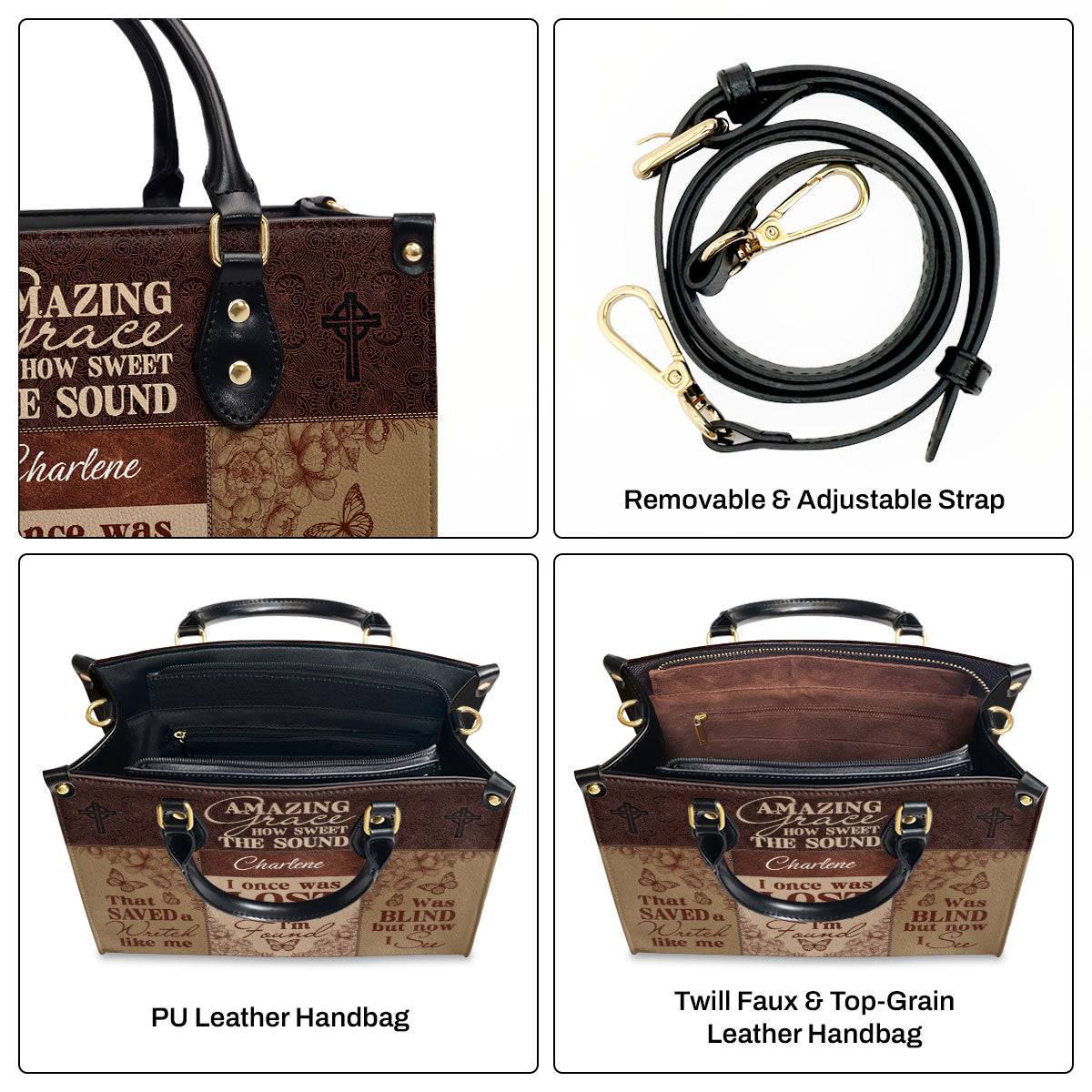 Faith-Inspired - Personalized Leather Handbag GMJSLB200026