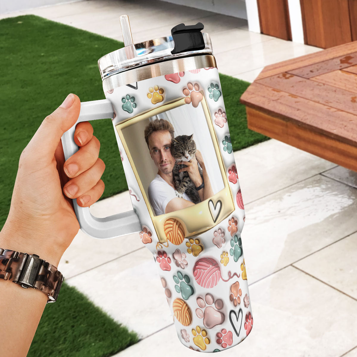 Best Cat Dad Ever - Personalized Stainless Steel Tumbler