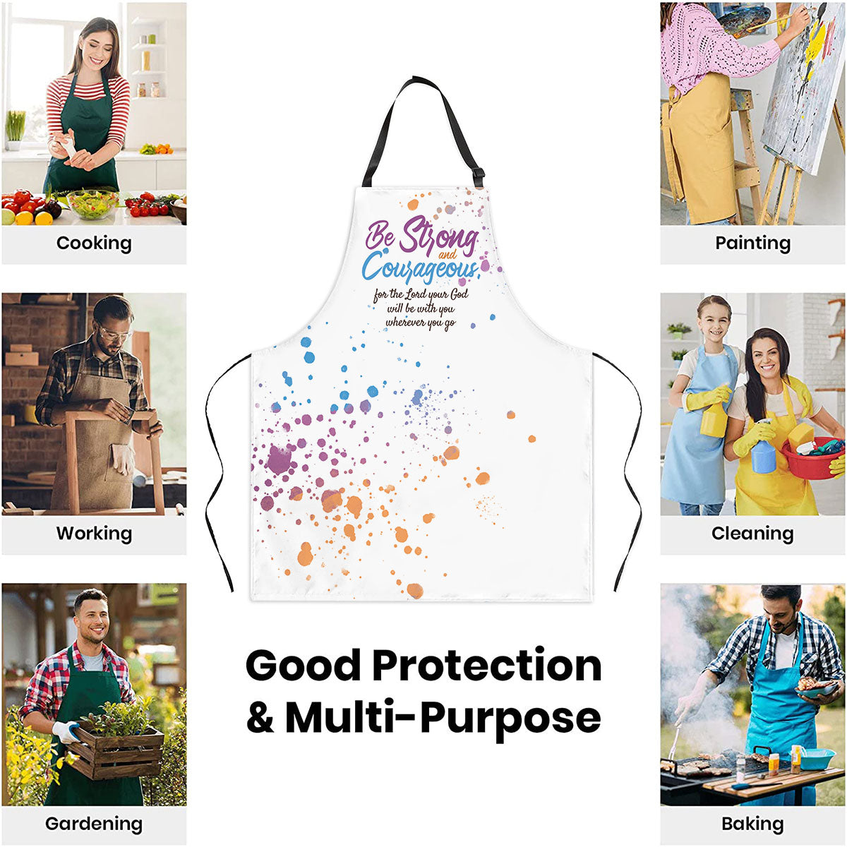 Be Strong and Courageous - Inspirational Faith Apron