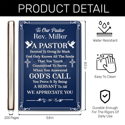 Faithful Christian Keepsake - Personalized Leather Cover Notebook GMJSNB200049