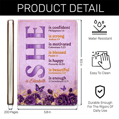 She Is - Personalized Leather Cover Notebook GMJSNB200037