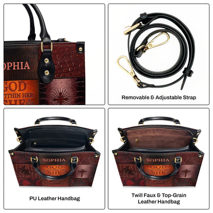 Faith Quote - Personalized Leather Handbag GMJSLB200036