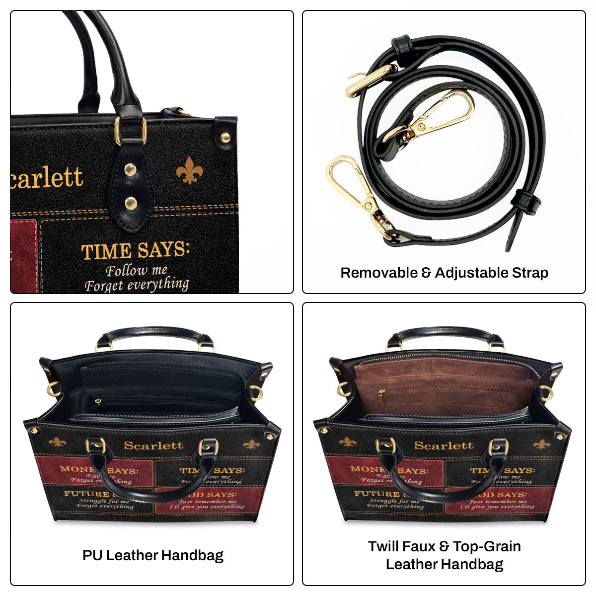 God Says - Personalized Leather Handbag - Gift for Women GMJSLB200014