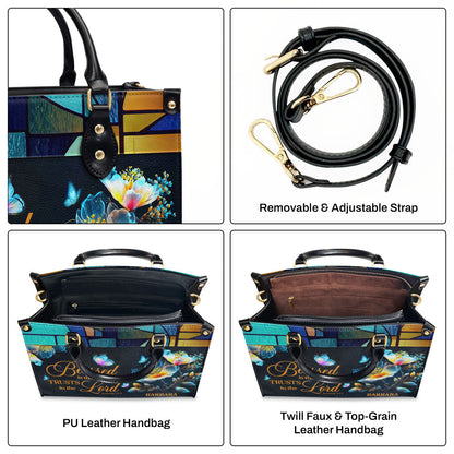 Blessed Is The One Who Trusts - Personalized Leather Handbag GMJSLB200058