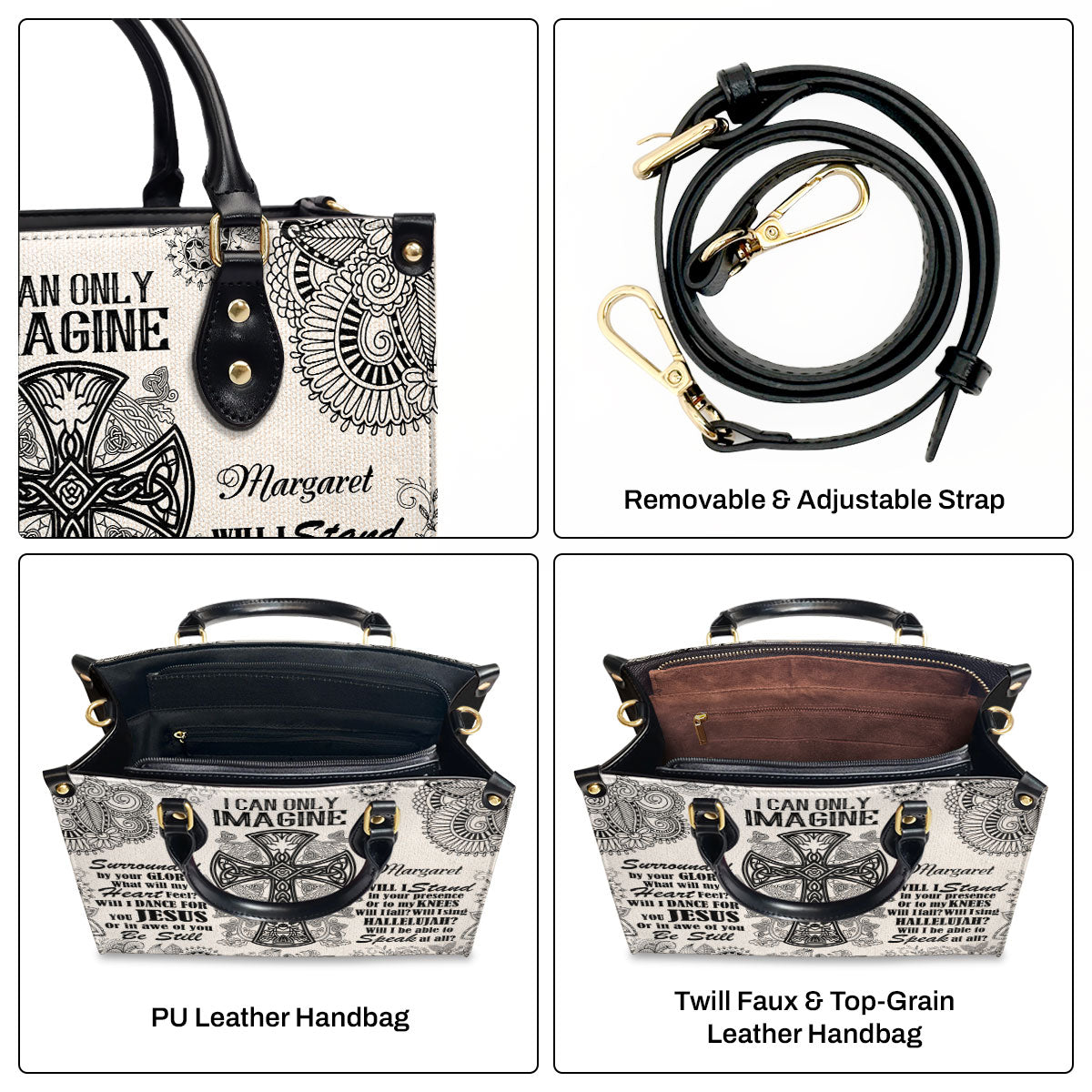 Inspirational Faith - Personalized Leather Handbag GMJSLB200027