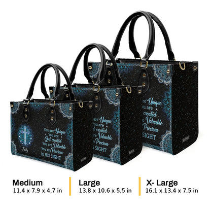 You Are Precious In His Sight - Personalized Leather Handbag GMJSLB200099