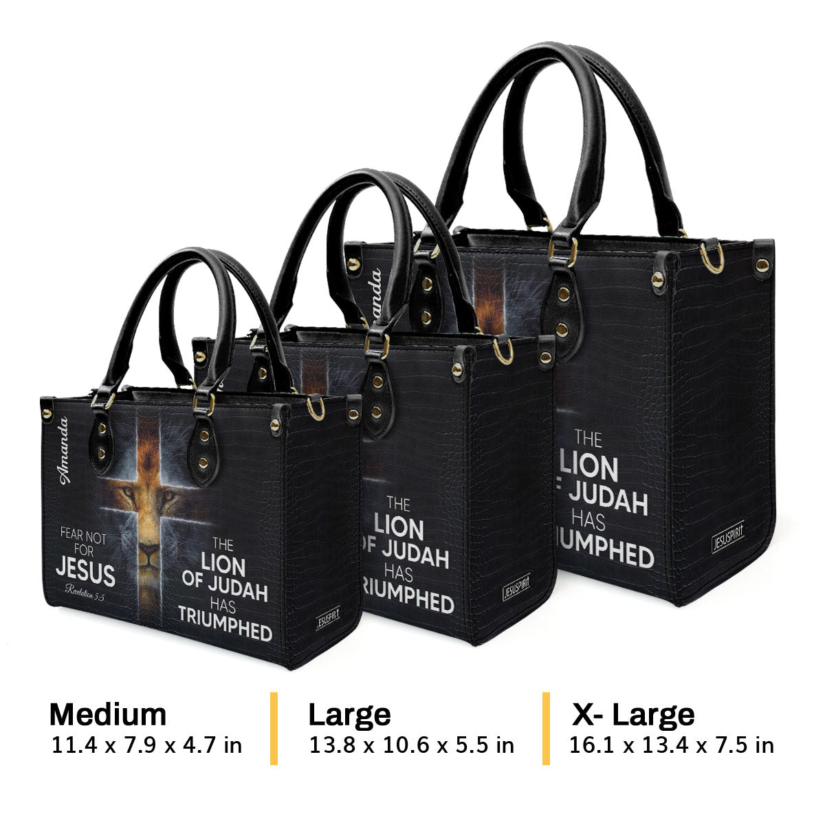 The Lion Of Judah Has Triumphed - Personalized Leather Handbag GMJSLB200084