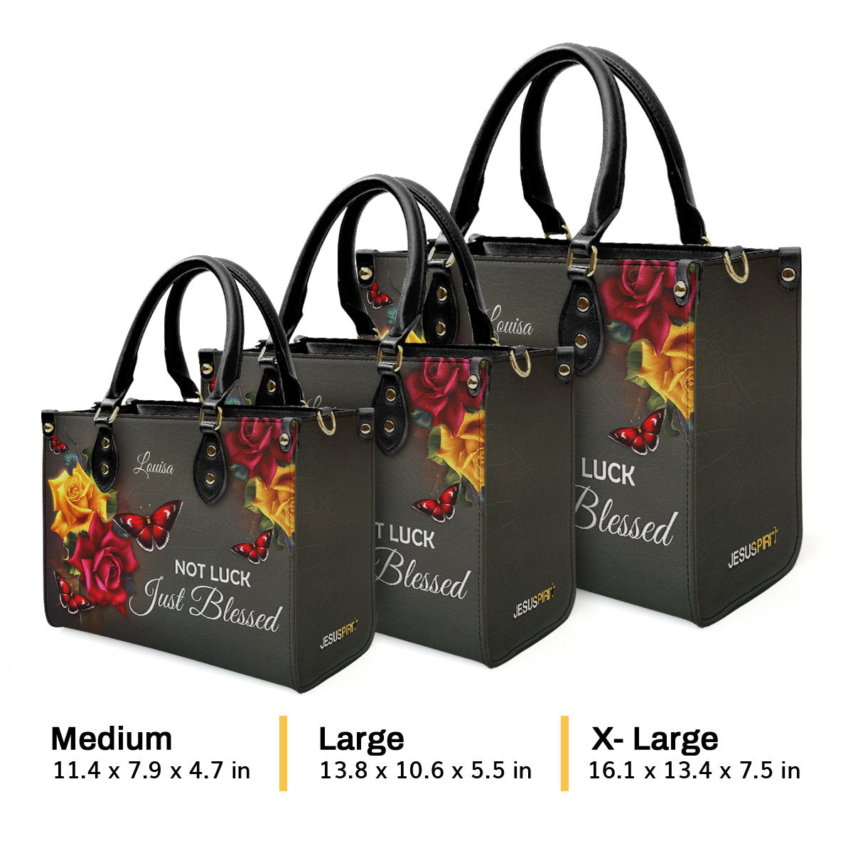 Faith-Based Quote - Personalized Leather Handbag GMJSLB200104