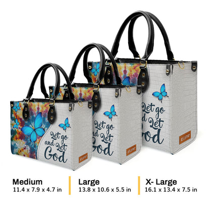 Let Go And Let God - Personalized Leather Handbag GMJSLB200102