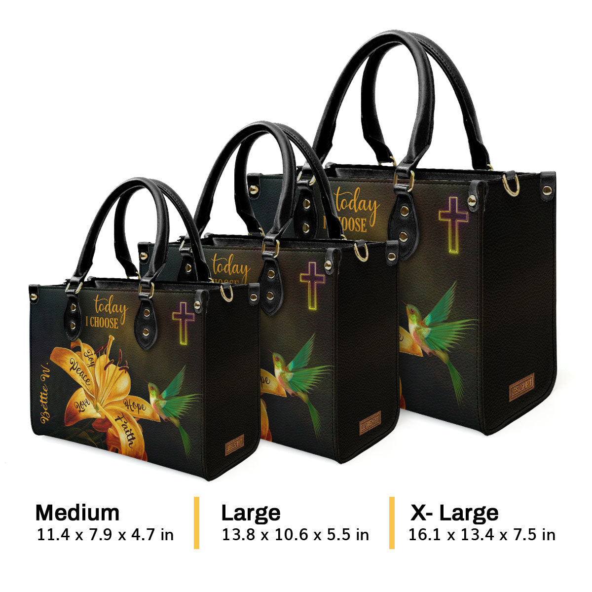 Today I Choose Joy - Personalized Leather Handbag GMJSLB200098
