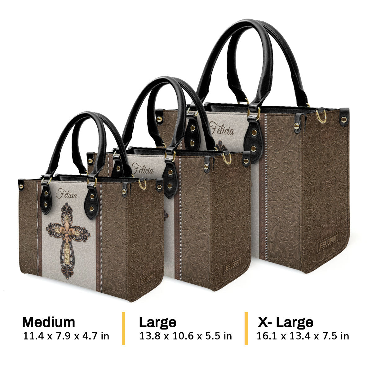 Faith-Inspired - Leather Handbag with Custom Name GMJSLB200093