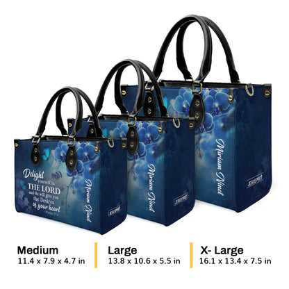 Psalm 37:4 Gift for Women - Personalized Leather Handbag GMJSLB200095