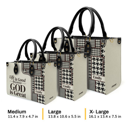 God Is Great - Personalized Leather Handbag - Gift For Women GMJSLB200106