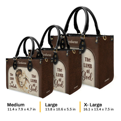 The Lion Of Judah - Personalized Leather Handbag GMJSLB200092