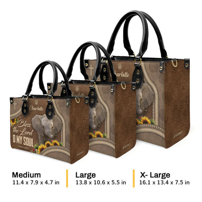 Bless The Lord O My Soul - Personalized Leather Handbag - Gift for Women GMJSLB200111
