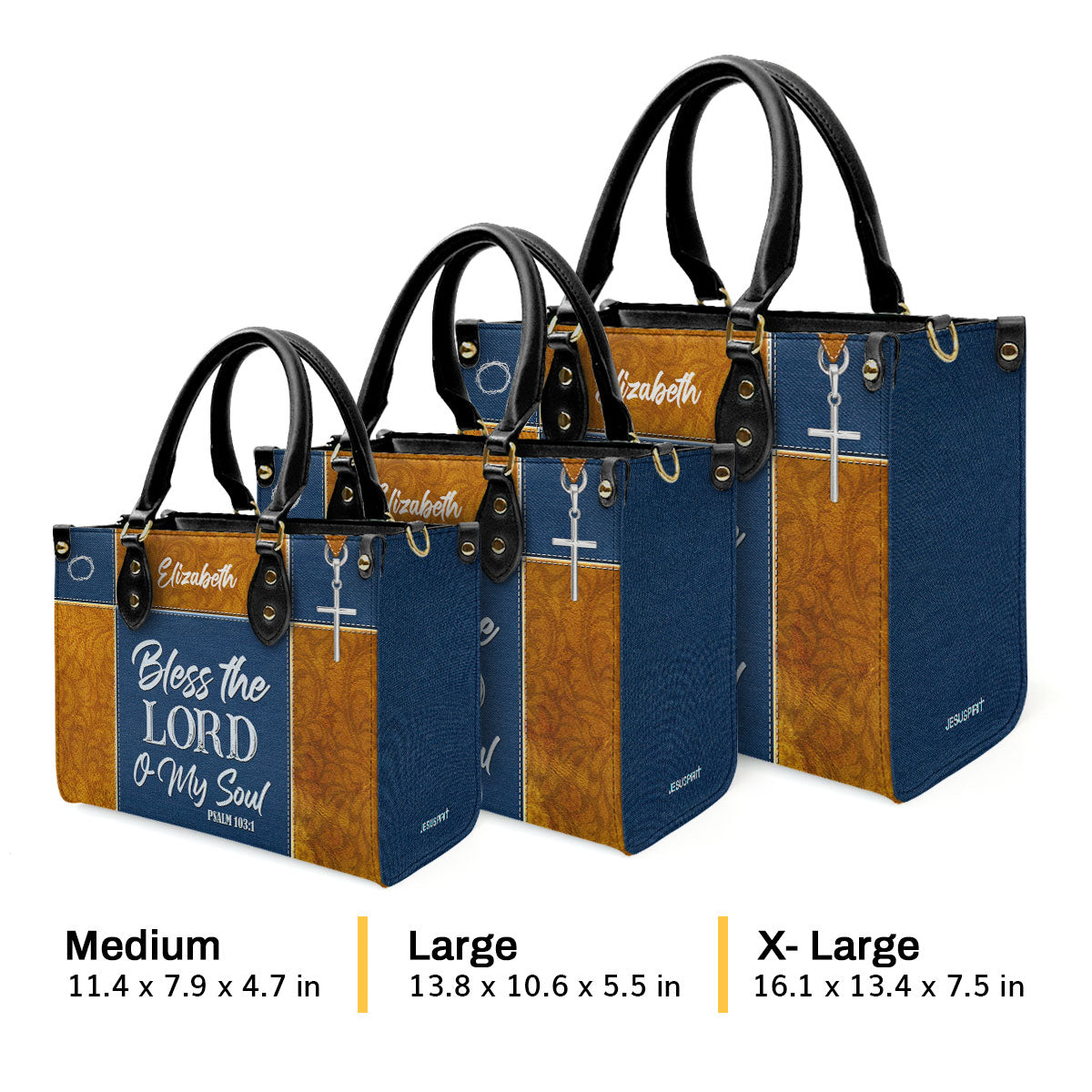 Bless The Lord O My Soul - Personalized Leather Handbag - Gift For Women Of Faith GMJSLB200071