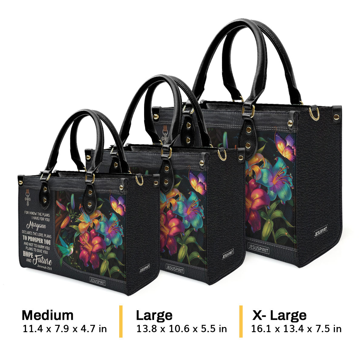 Faith Quote - Personalized Leather Handbag GMJSLB200100