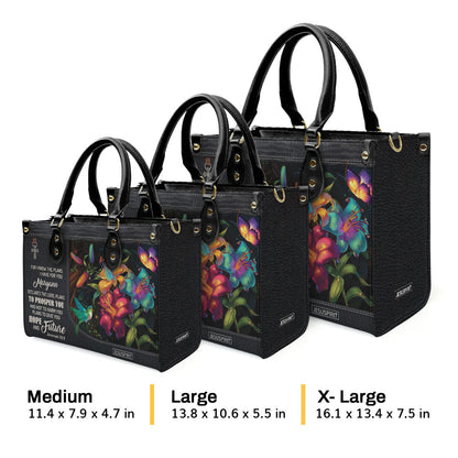 Faith Quote - Personalized Leather Handbag GMJSLB200100