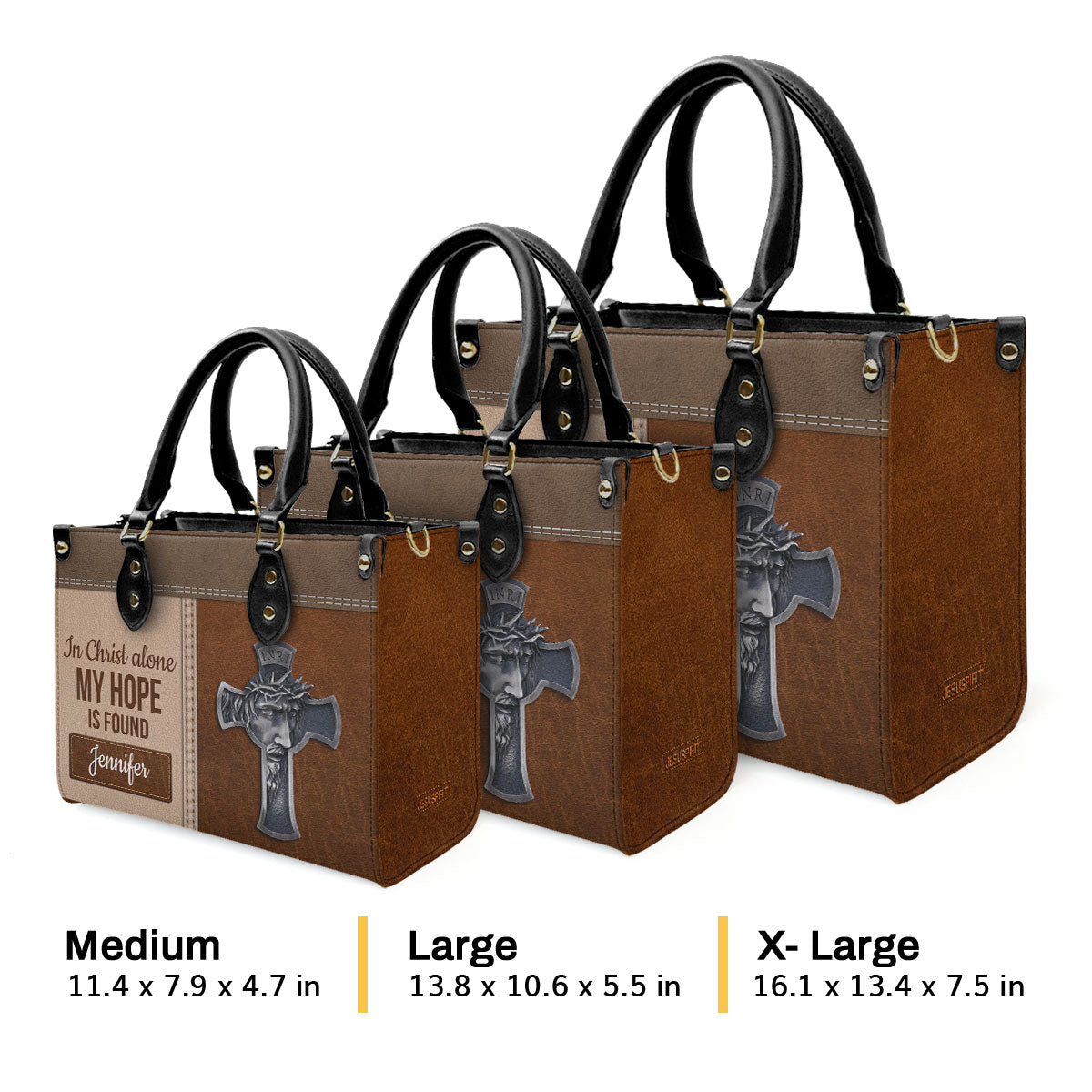 In Christ Alone - Personalized Leather Handbag GMJSLB200097