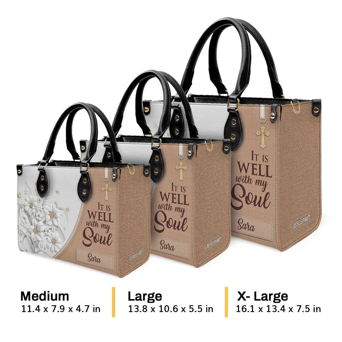 It Is Well With My Soul - Personalized Leather Handbag GMJSLB200104