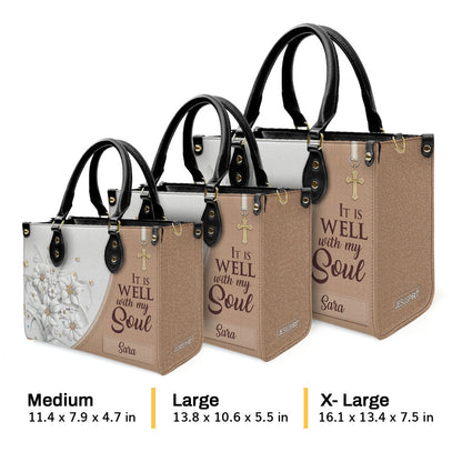 It Is Well With My Soul - Personalized Leather Handbag GMJSLB200104