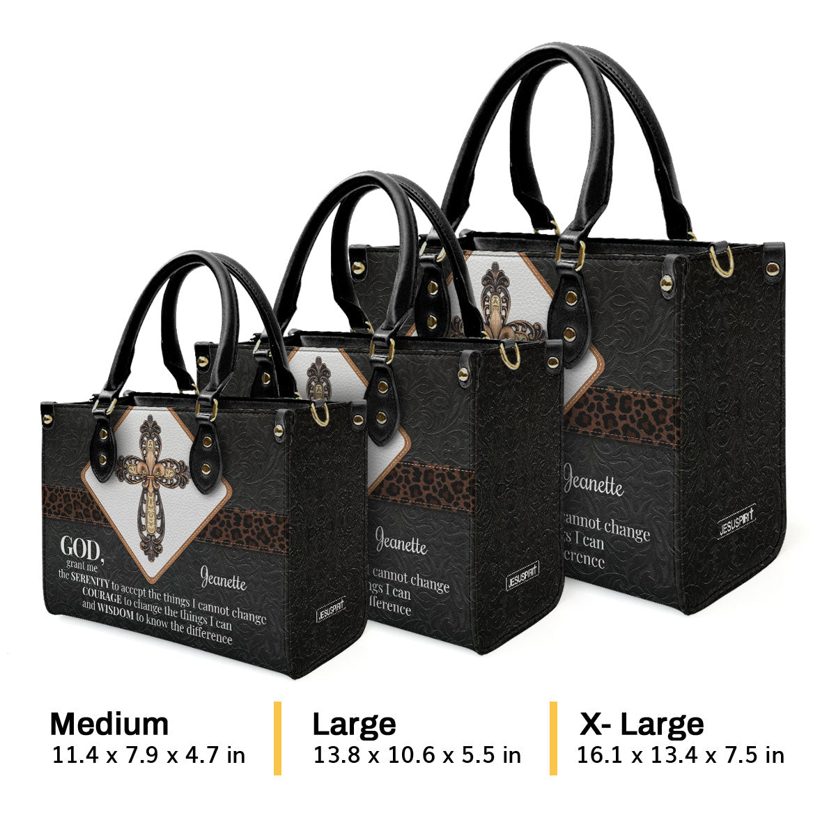 Faith Quote - Personalized Leather Handbag GMJSLB200079