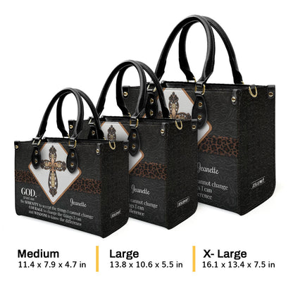 Faith Quote - Personalized Leather Handbag GMJSLB200079