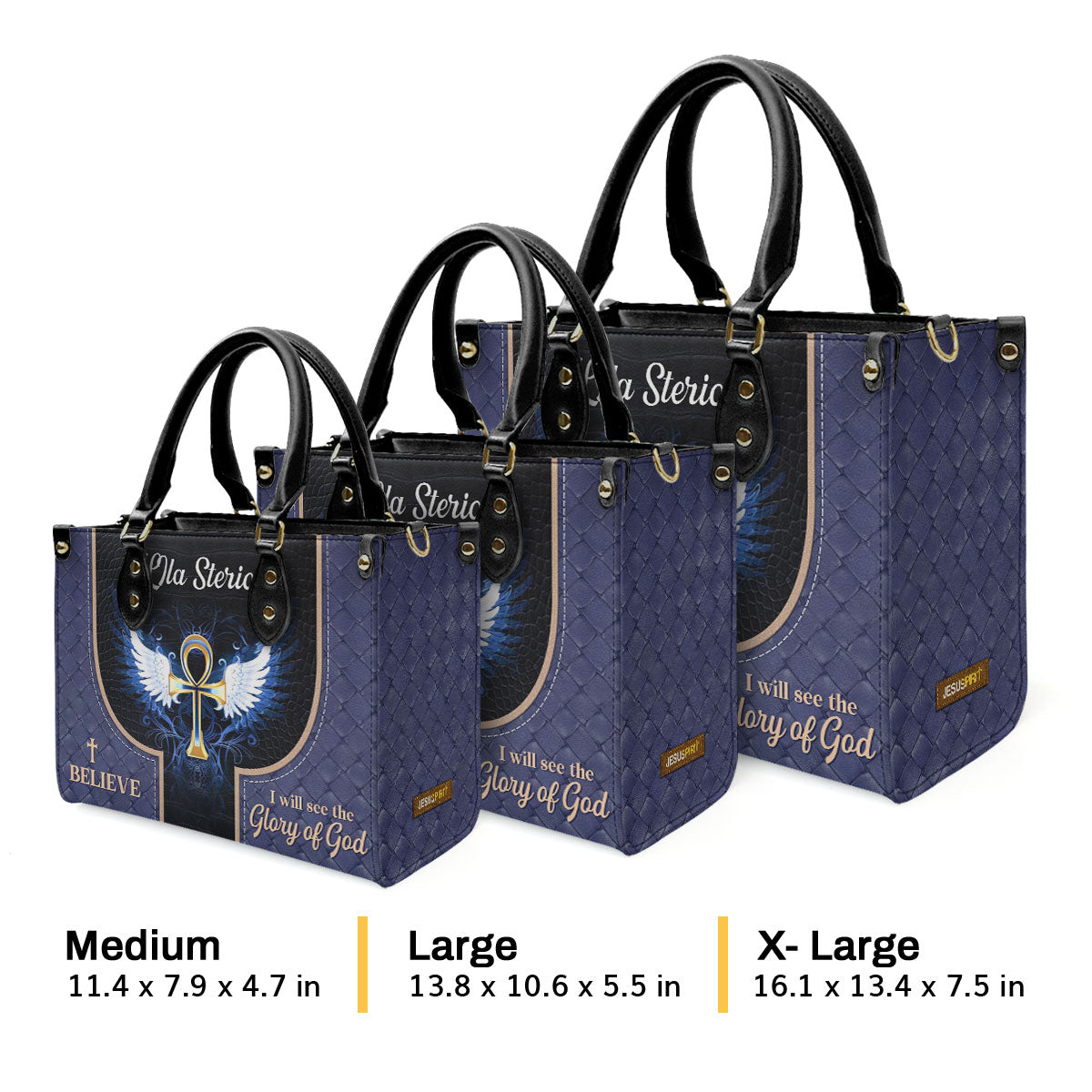 Faith Quote - Personalized Leather Handbag GMJSLB200112