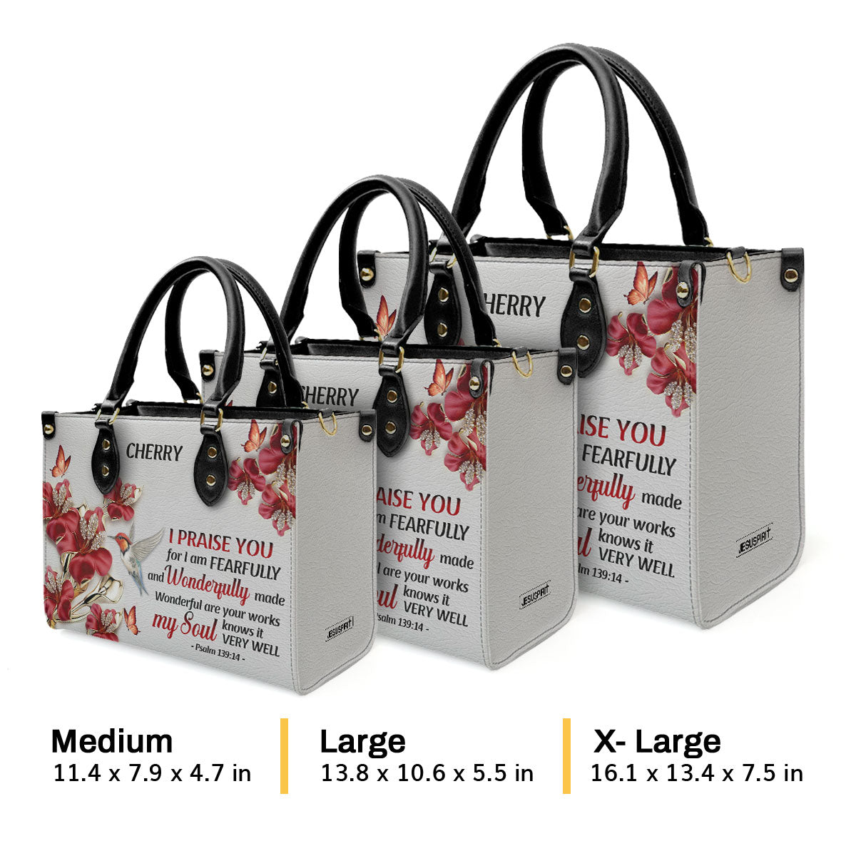 Fearfully And Wonderfully Made - Personalized Leather Handbag GMJSLB200115
