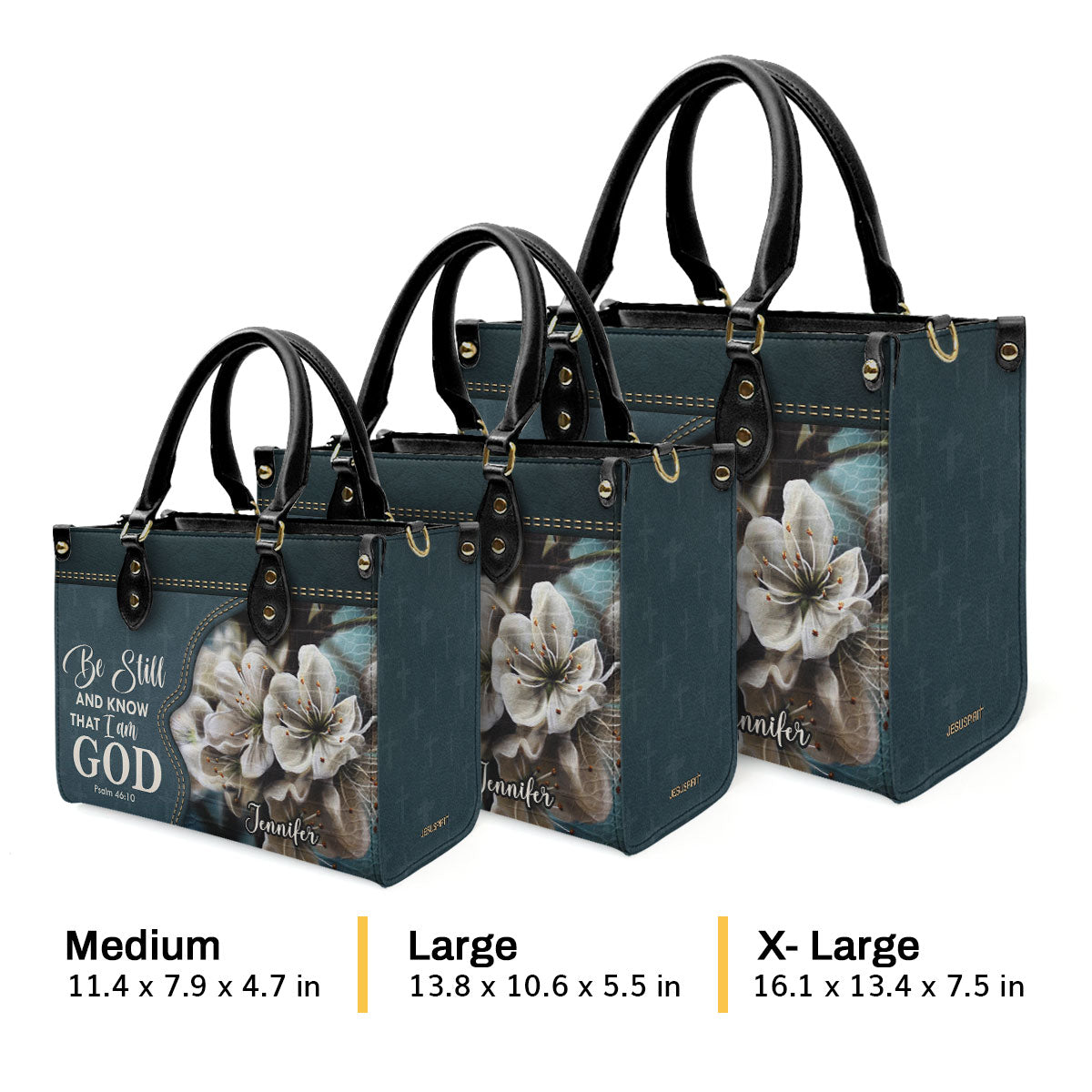 Be Still And Know That I Am God - Personalized Leather Handbag GMJSLB200085