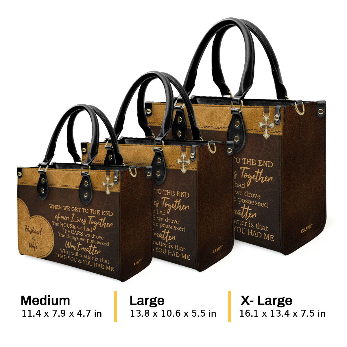 Faith-Inspired - Personalized Leather Handbag GMJSLB200083