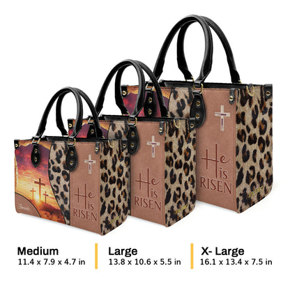 He Is Risen - Personalized Leather Handbag - Gift for Women GMJSLB200094