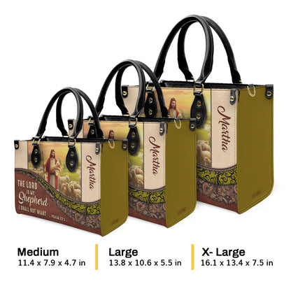 The Lord Is My Shepherd - Personalized Leather Handbag GMJSLB200088