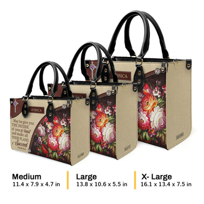 Faith Quote - Personalized Leather Handbag GMJSLB200108