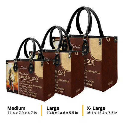 Faith Quote - Personalized Leather Handbag GMJSLB200091
