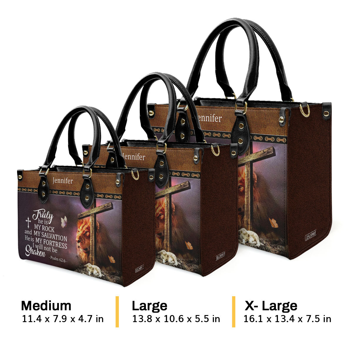 Faith-Based Quote - Personalized Leather Handbag GMJSLB200106