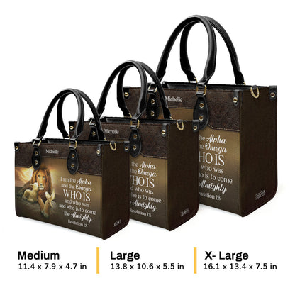 Alpha and Omega - Personalized Leather Handbag GMJSLB200119