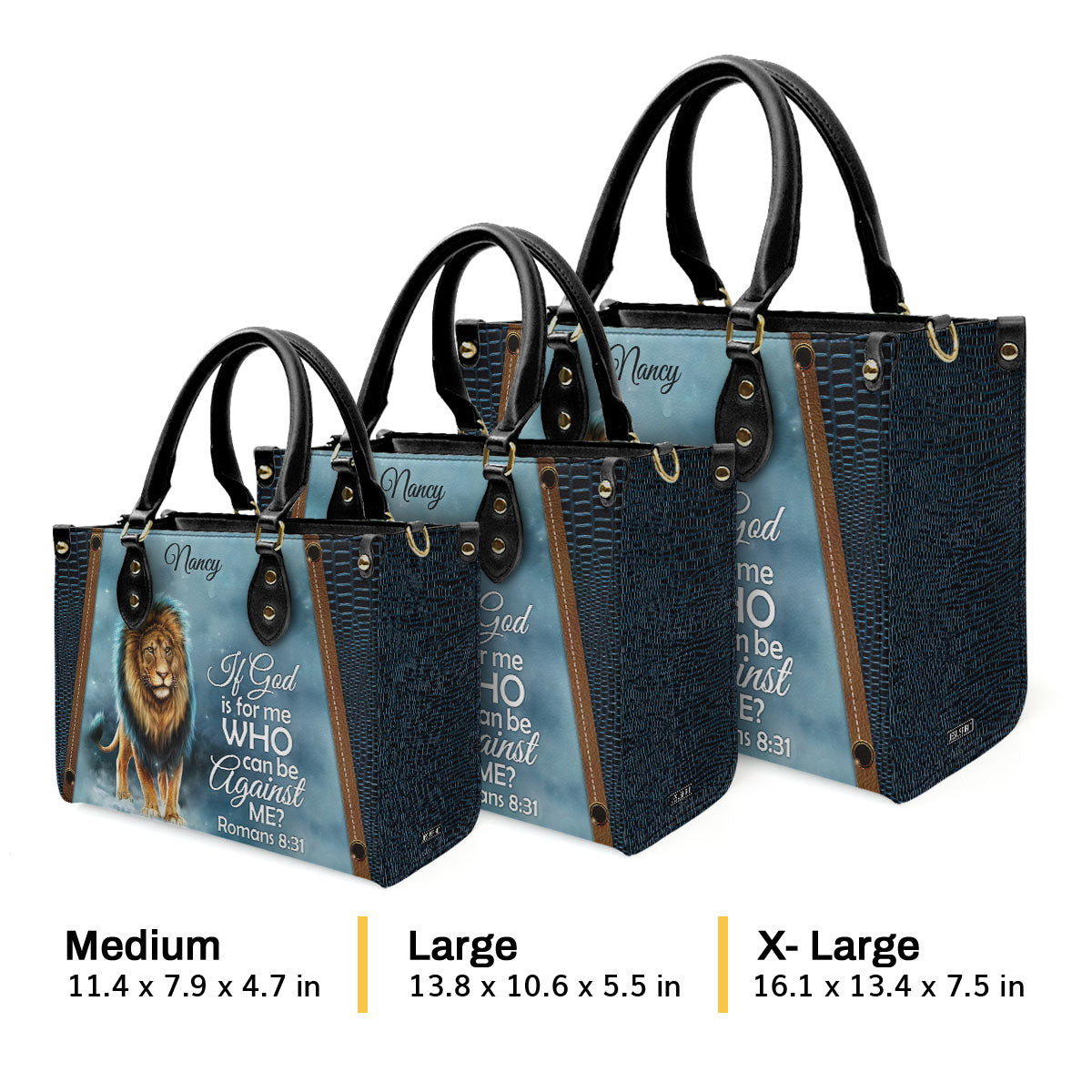 If God Is For Me - Personalized Leather Handbag GMJSLB200120