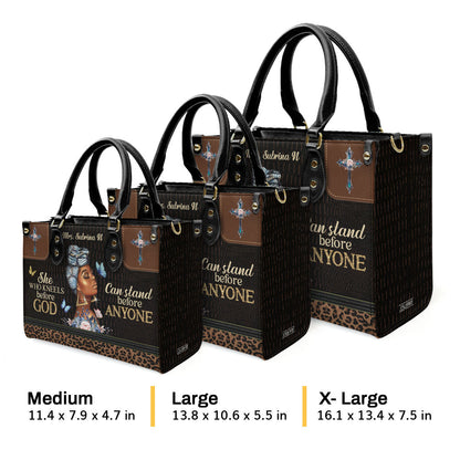 She Who Kneels Before God - Personalized Leather Handbag GMJSLB200114