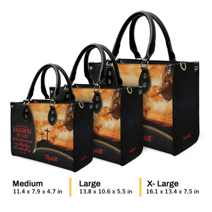 Seek First The Kingdom Of God - Personalized Leather Handbag GMJSLB200108