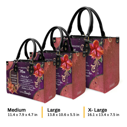 Faith-Inspired Gift for Mom - Personalized Leather Handbag GMJSLB200088