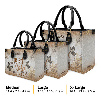 Trust In The Lord - Personalized Leather Handbag GMJSLB200021