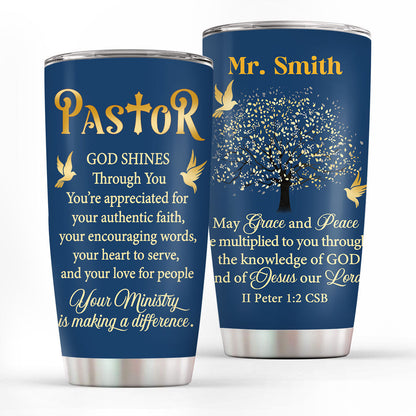 Grace And Peace - Christian Faith Tumbler - Personalized Stainless Steel