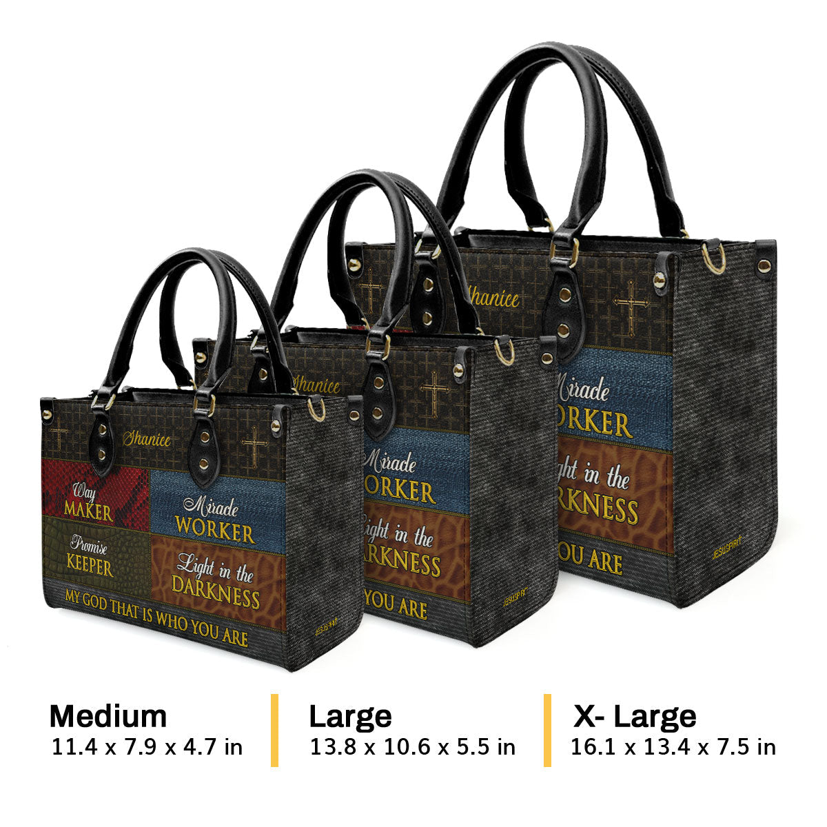 Way Maker - Personalized Leather Handbag with Custom Name GMJSLB200005