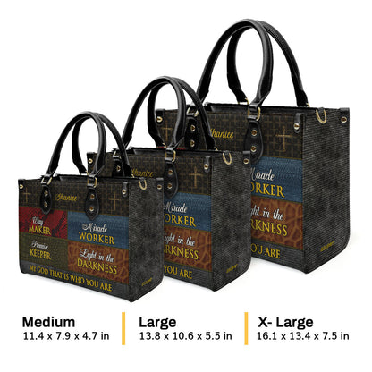 Way Maker - Personalized Leather Handbag with Custom Name GMJSLB200005