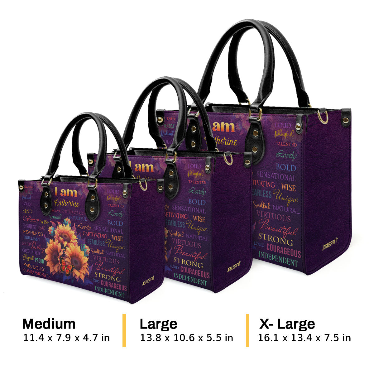Faith-Inspired - Leather Handbag with Sunflower Design GMJSLB200032