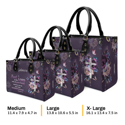 Faith-Inspired - Leather Handbag with Custom Name GMJSLB200084