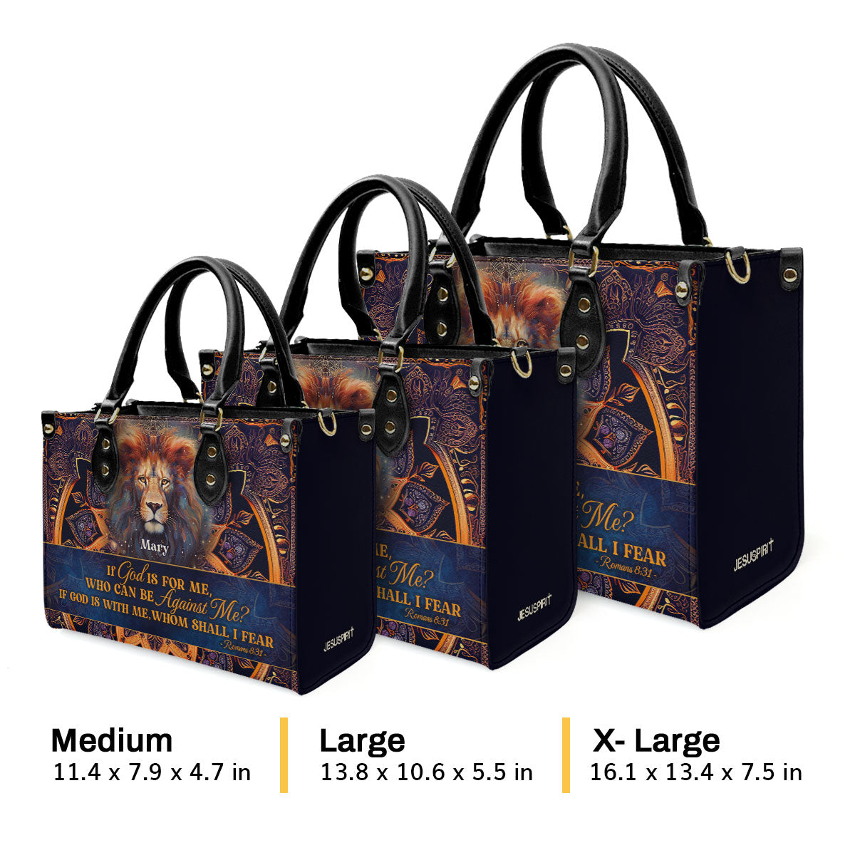 If God Is For Me - Personalized Leather Handbag - Christian Gift for Women GMJSLB200017
