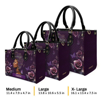 Faith-Based Quote - Personalized Leather Handbag GMJSLB200029